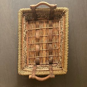 Woven wood basket